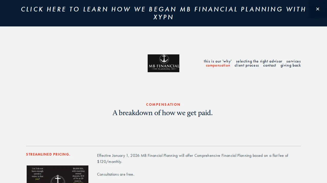MB Financial Planning LLC page