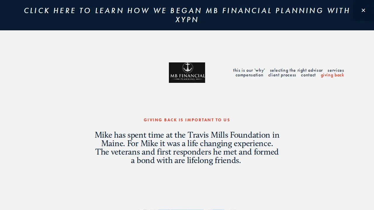 MB Financial Planning LLC page