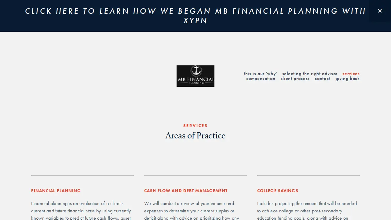 MB Financial Planning LLC page