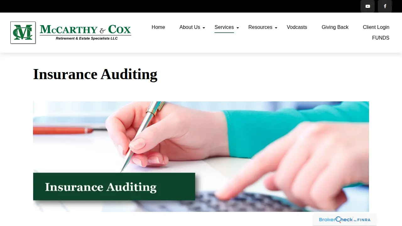 McCarthy and Cox Retirement and Estate Specialists LLC page