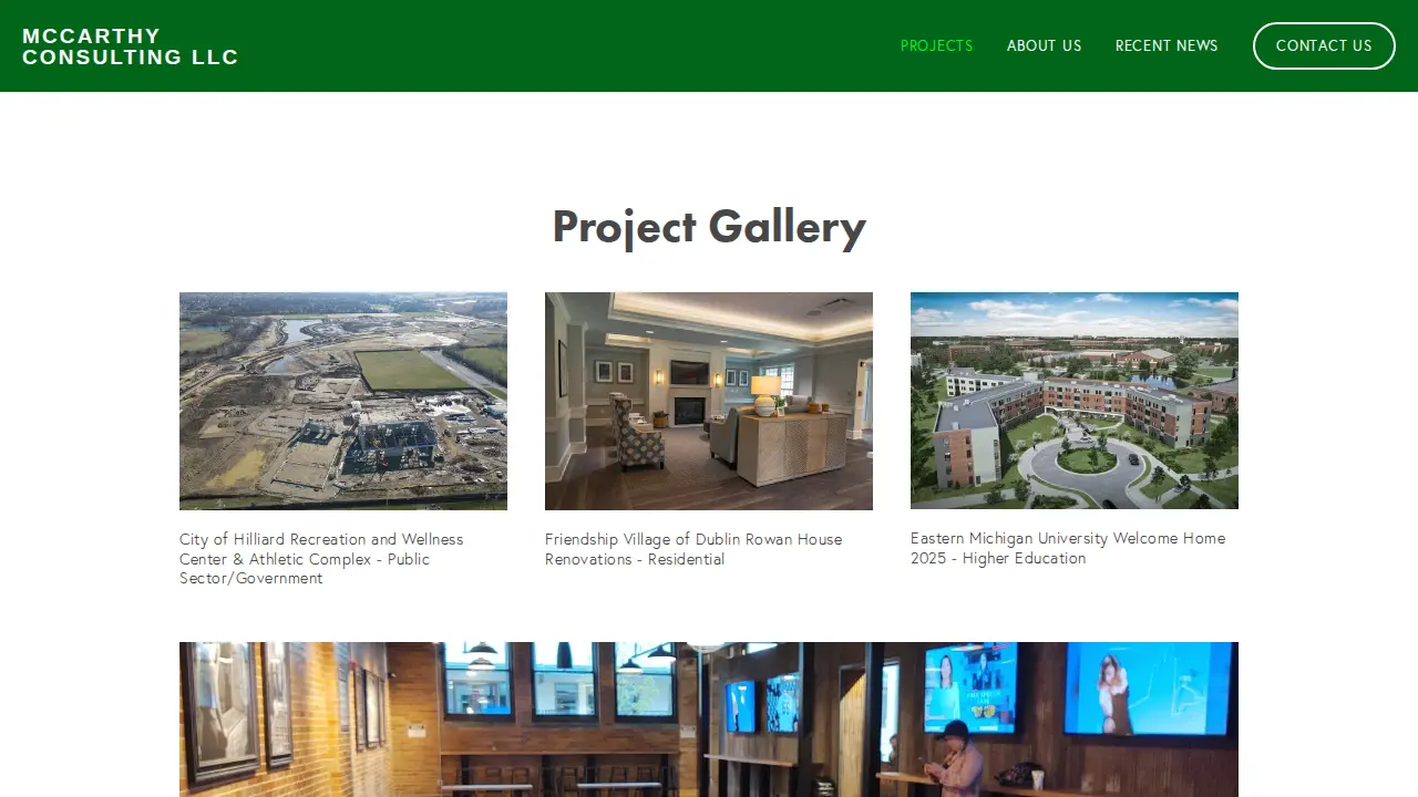McCarthy Consulting page