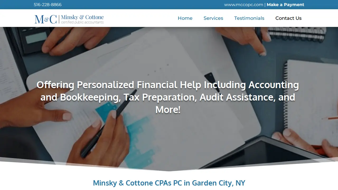 Minsky & Cottone, CPAs, PC page