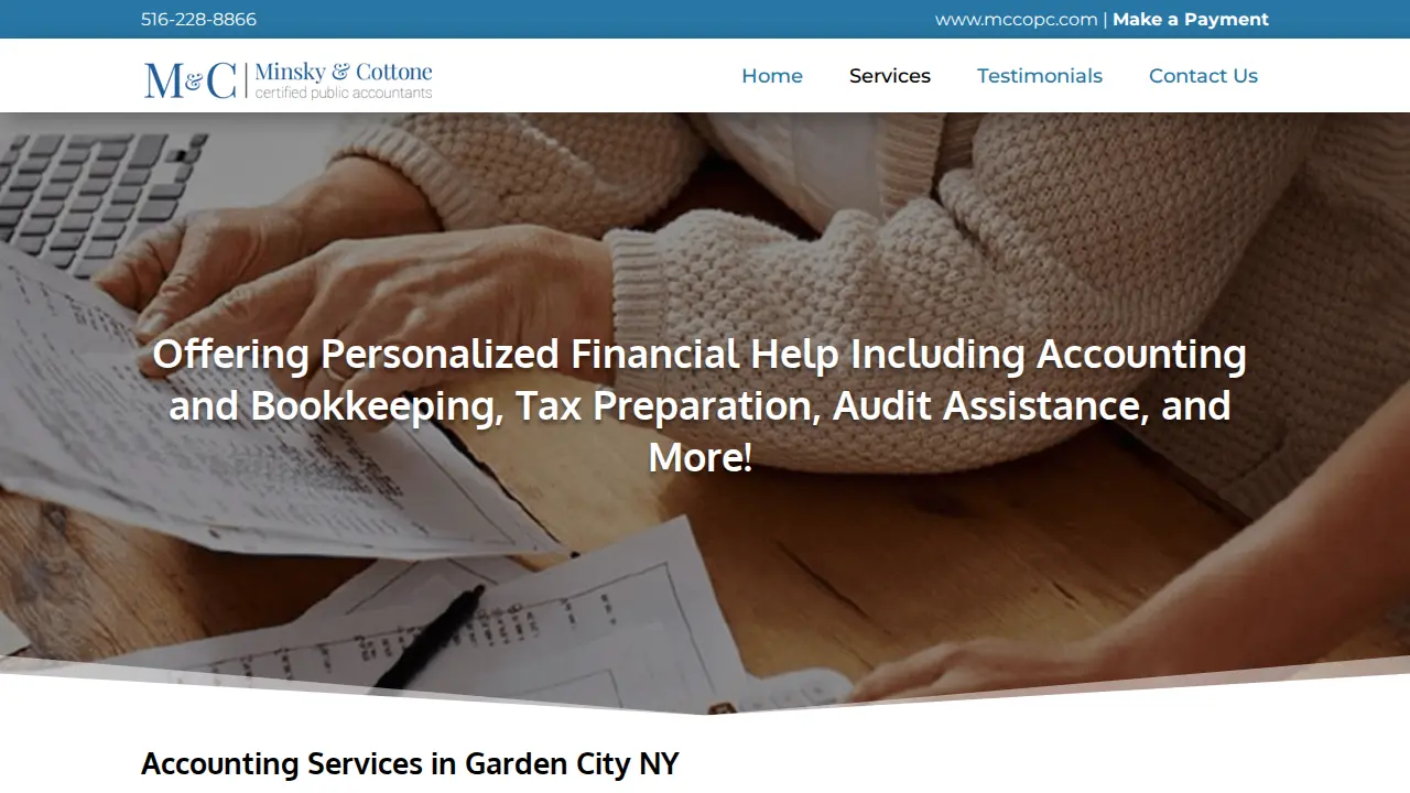 Minsky & Cottone, CPAs, PC page