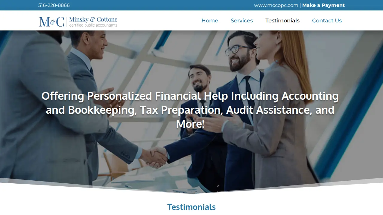 Minsky & Cottone, CPAs, PC page