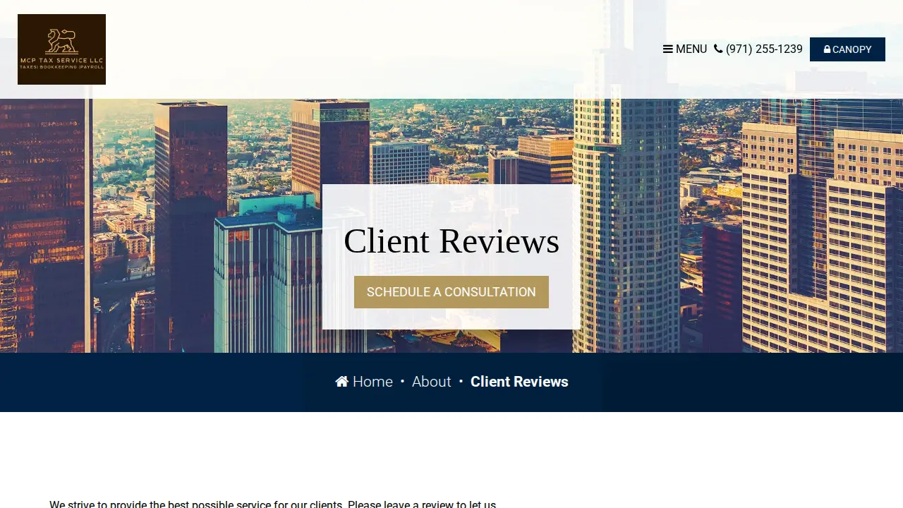 MCP Tax Service LLC page