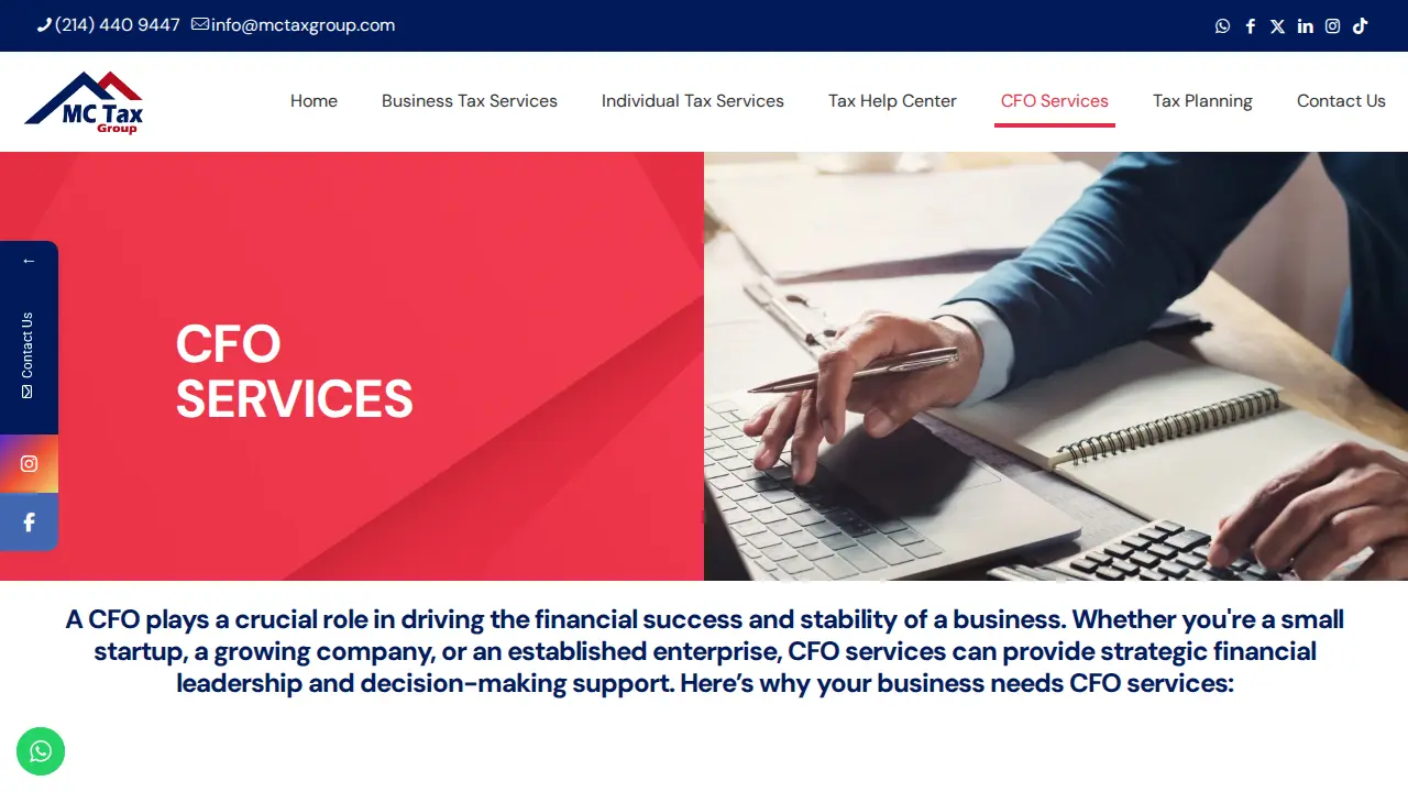 MC Tax Group page