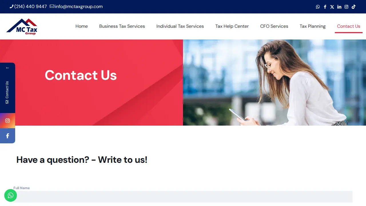 MC Tax Group page