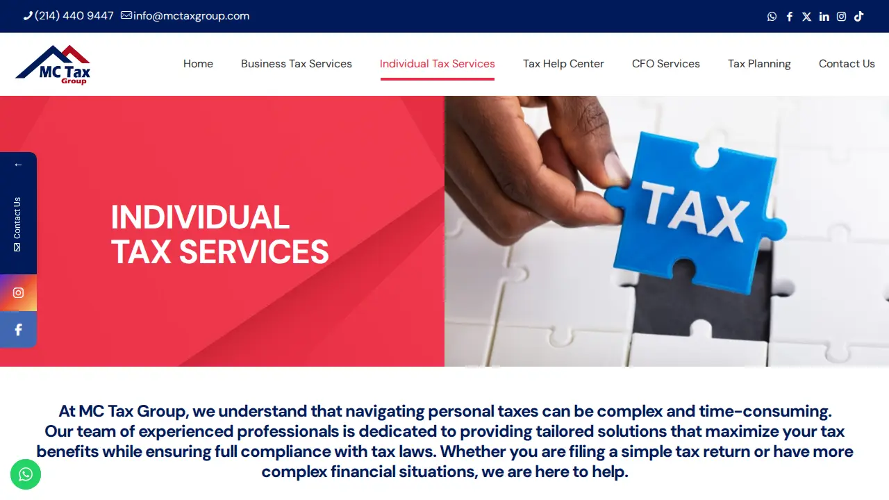 MC Tax Group page