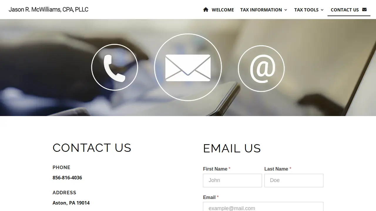 Jason R. McWilliams, CPA, PLLC page