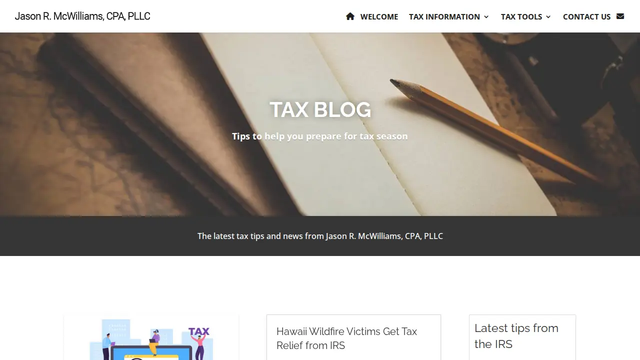 Jason R. McWilliams, CPA, PLLC page
