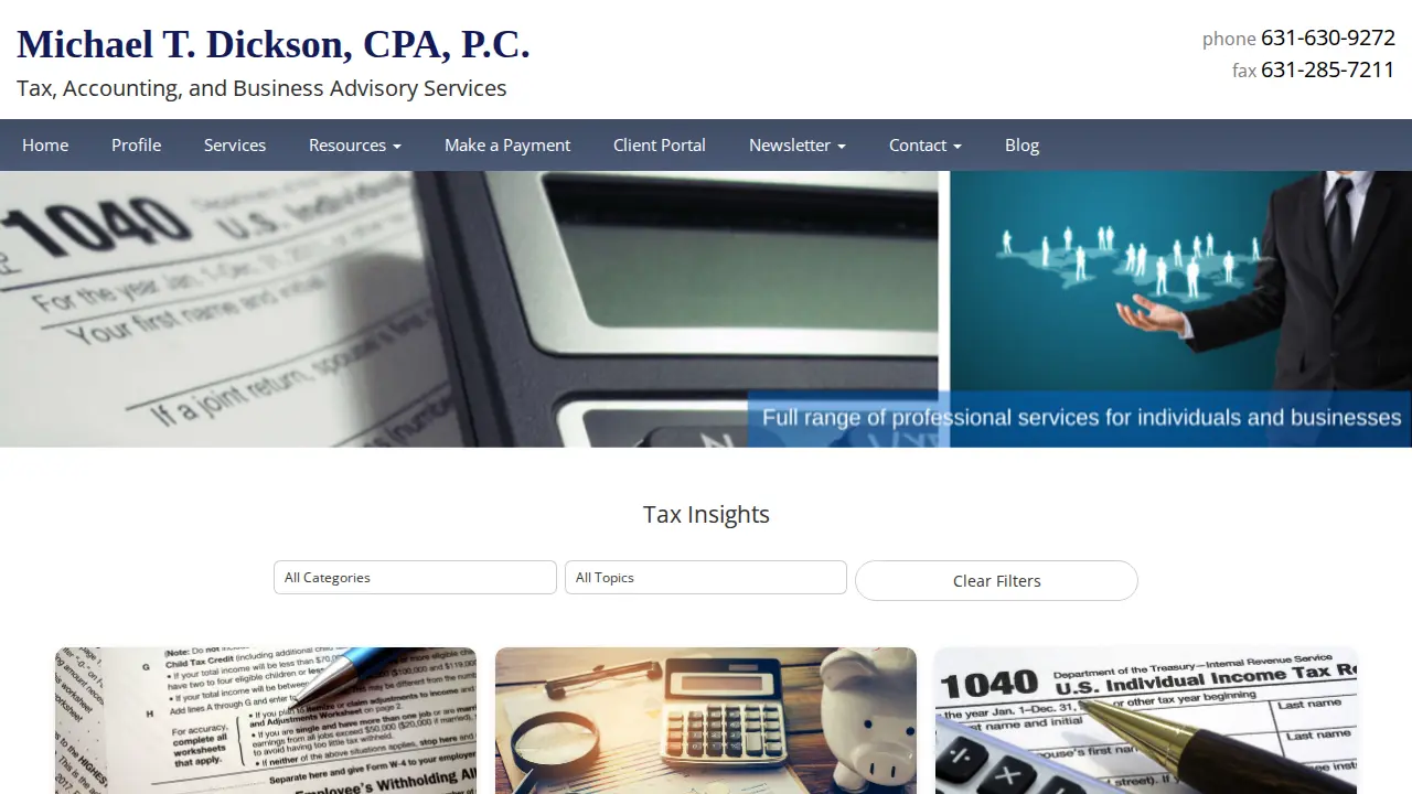 Michael T. Dickson CPA PC page