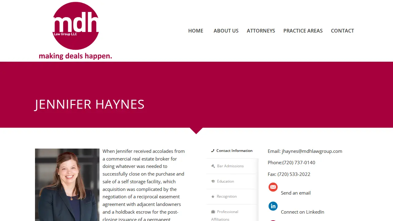 MDH Law Group page