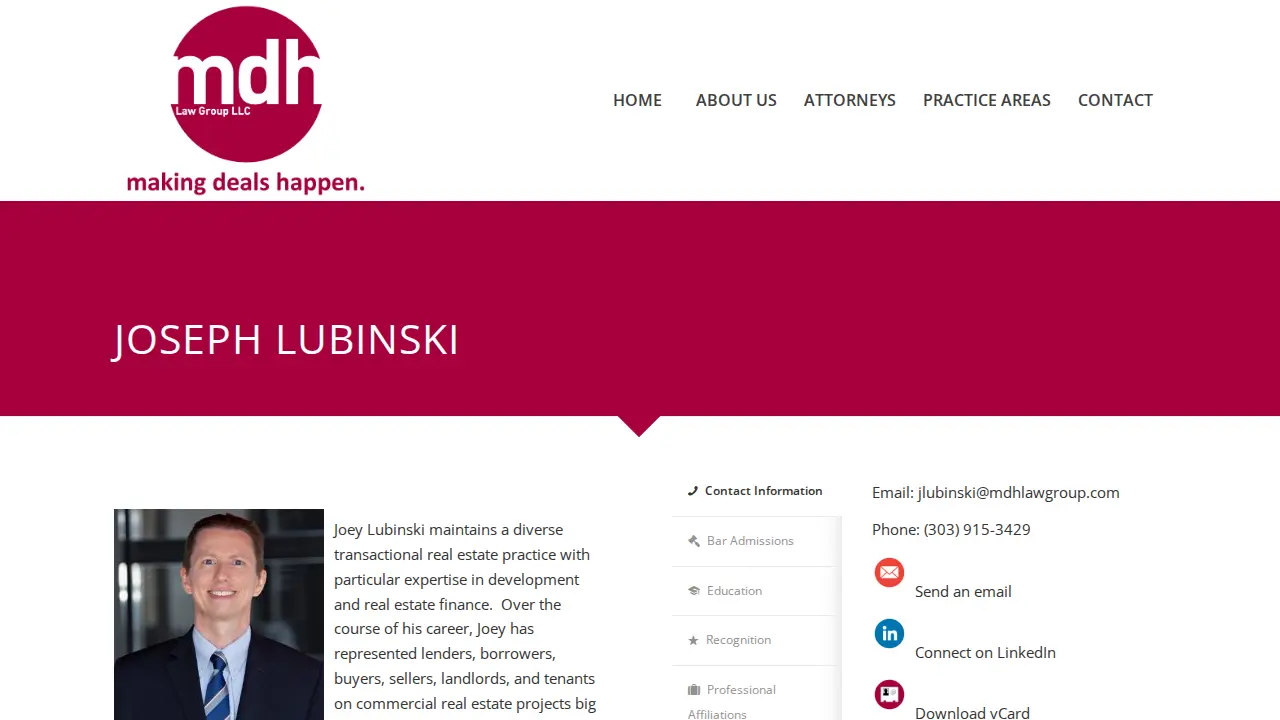 MDH Law Group page