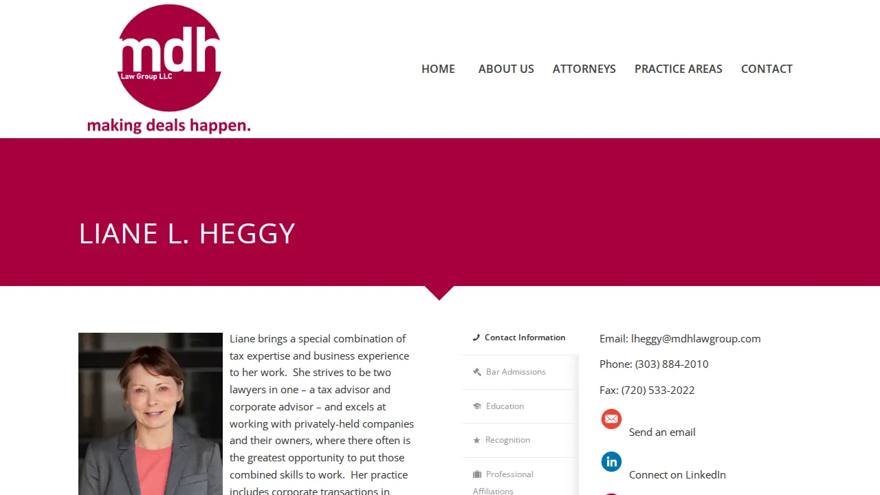 MDH Law Group page