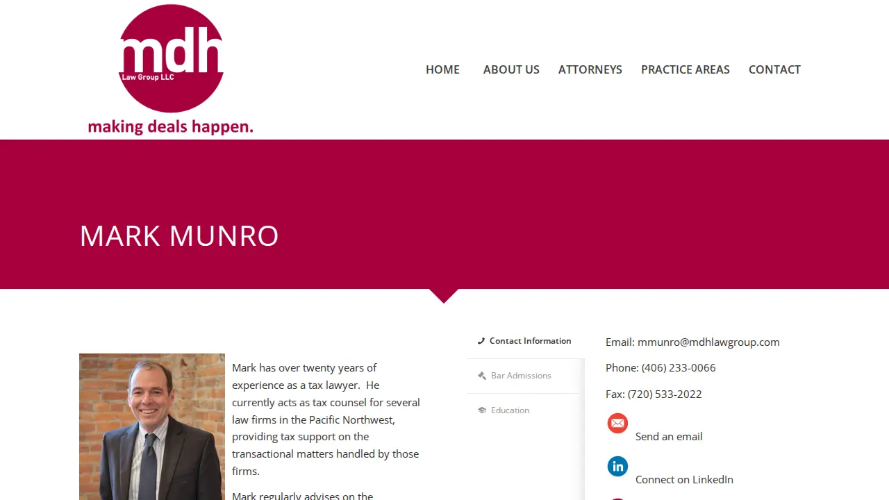 MDH Law Group page