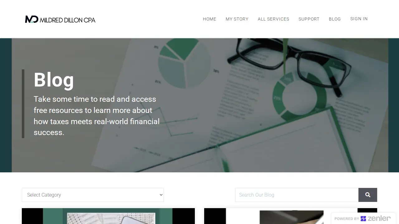 Mildred Dillon CPA page