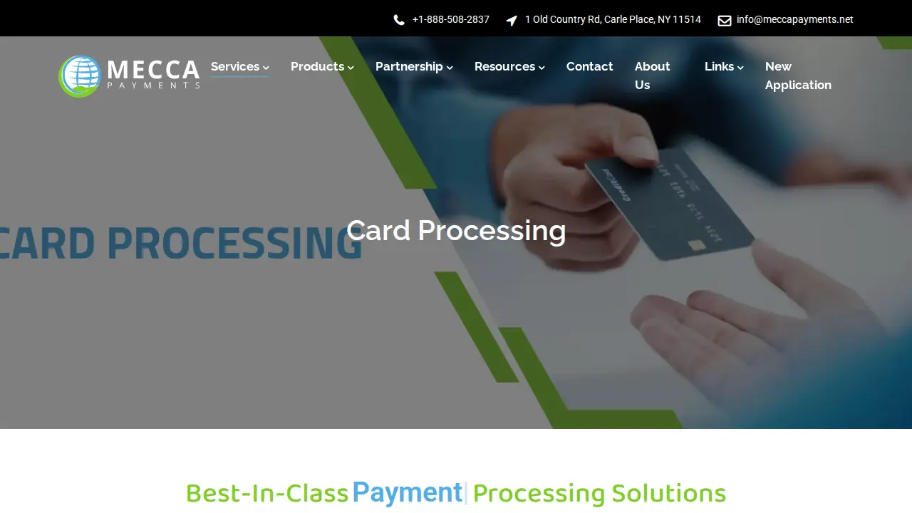 Mecca Payments page
