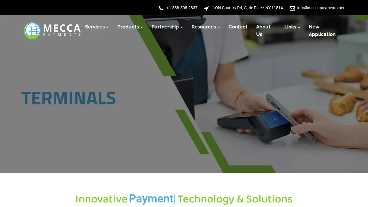 Mecca Payments page
