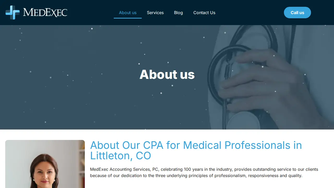 MedExec Accounting Service PC page