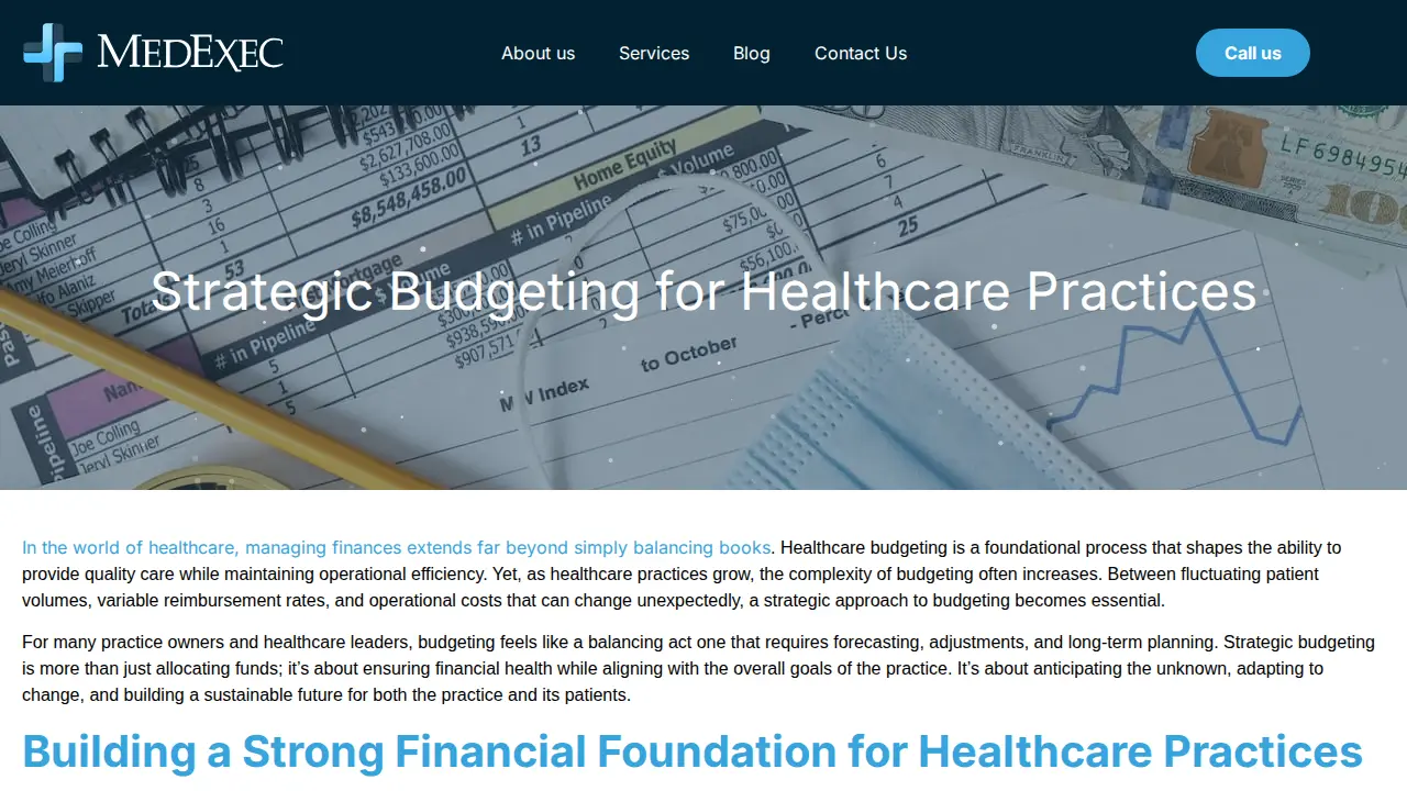 MedExec Accounting Service PC page