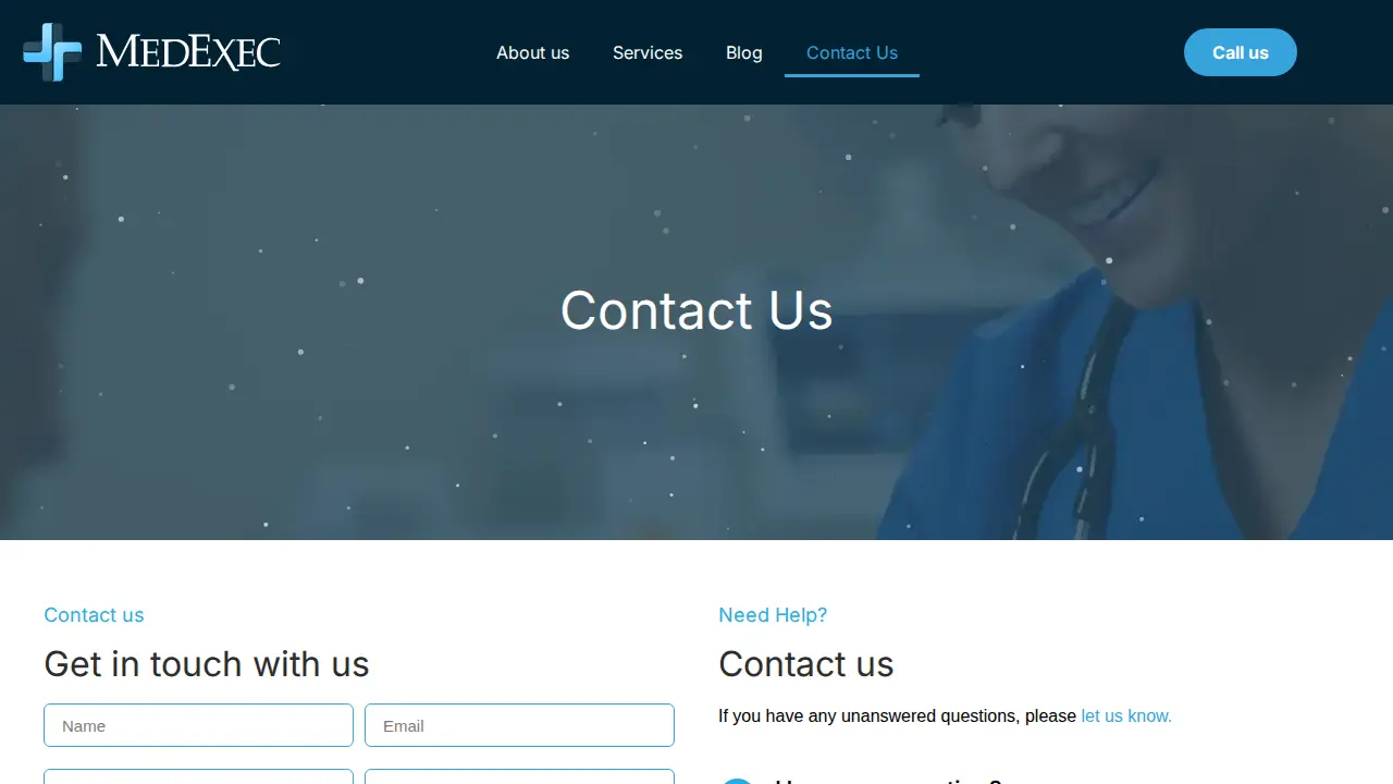 MedExec Accounting Service PC page