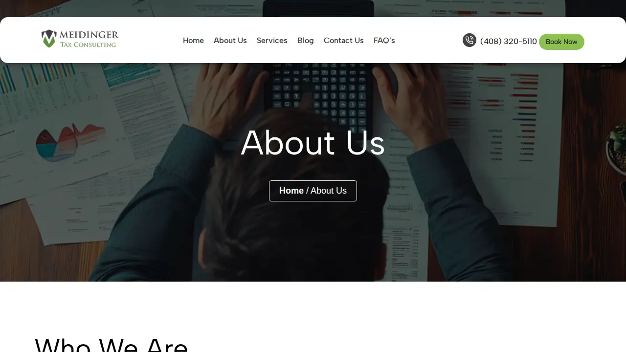 Meidinger Tax Consulting page