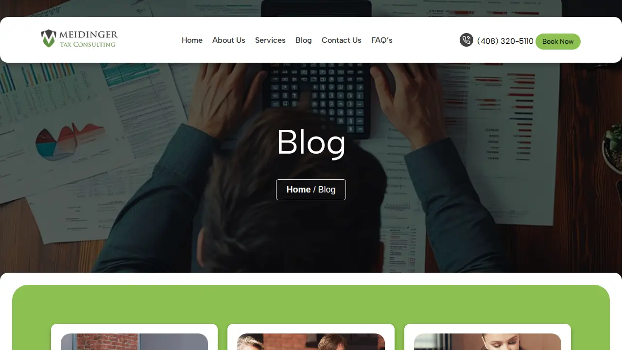 Meidinger Tax Consulting page