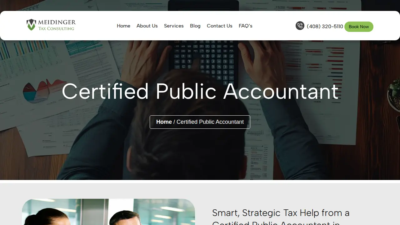 Meidinger Tax Consulting page
