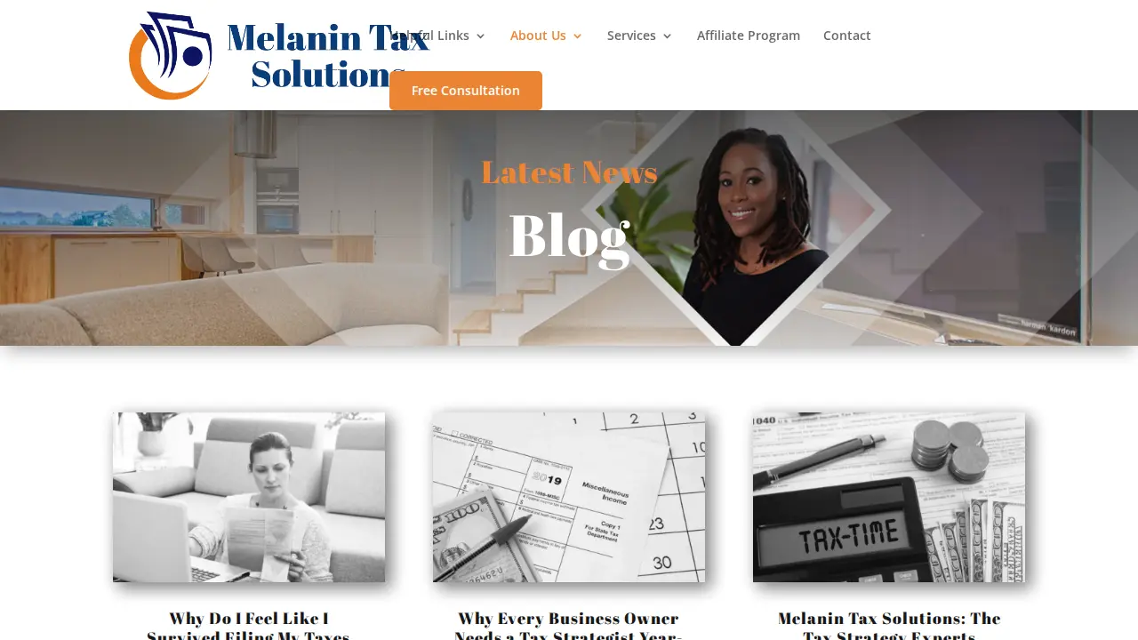 Melanin Tax Solutions page