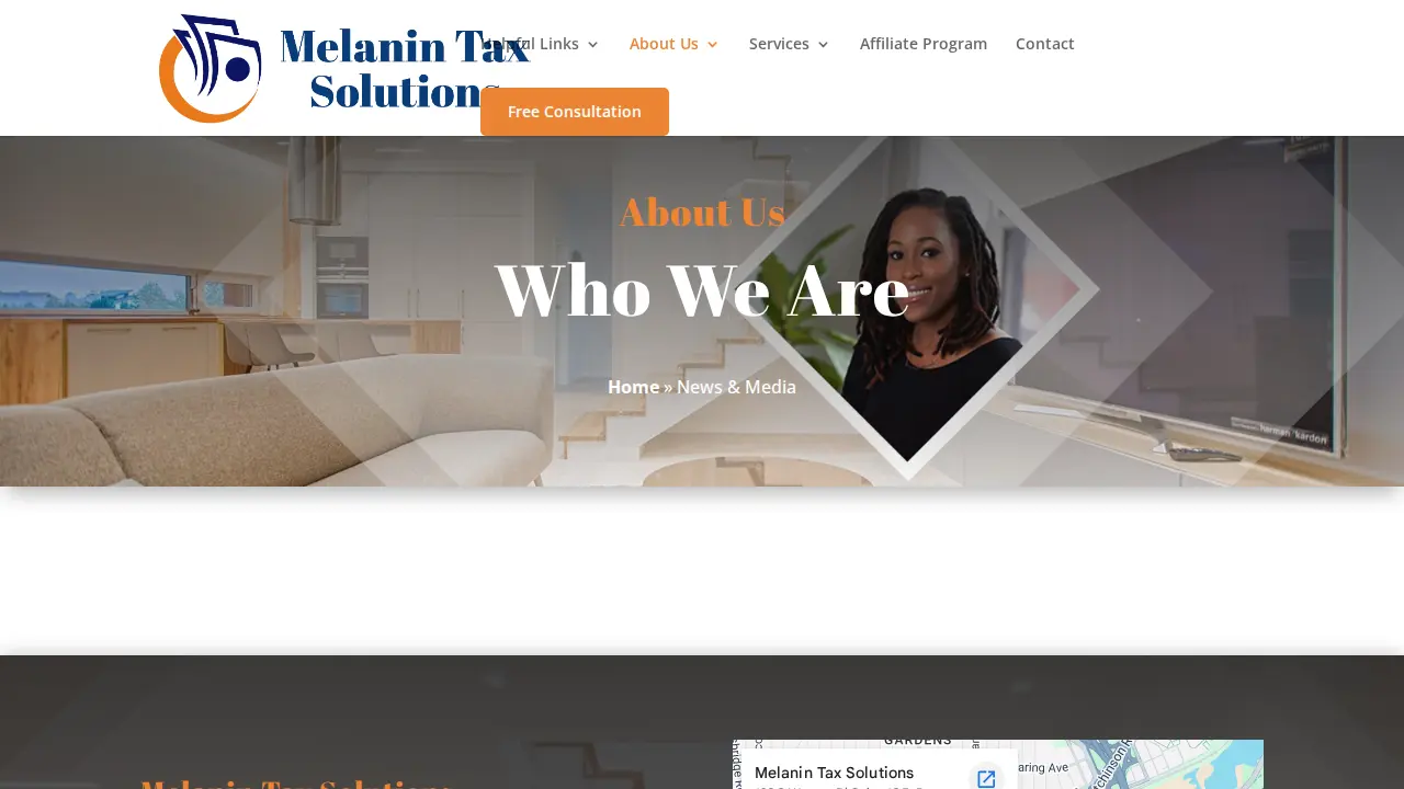 Melanin Tax Solutions page