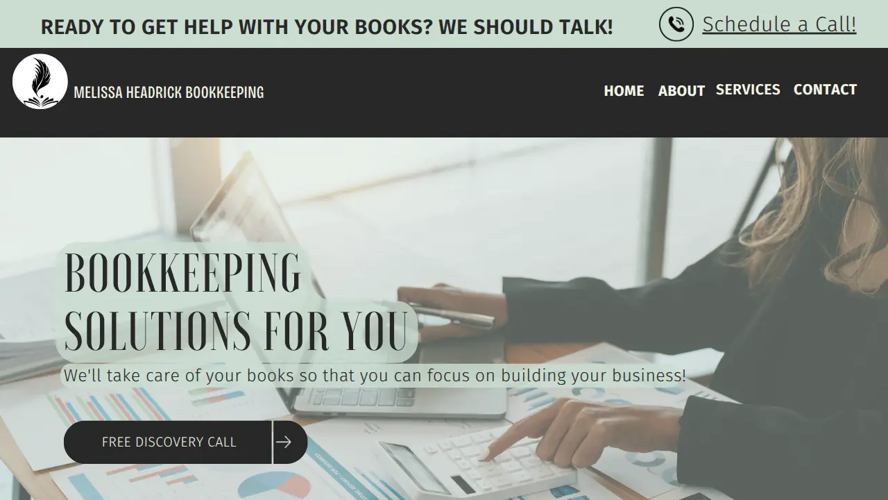 Melissa Headrick Bookkeeping website