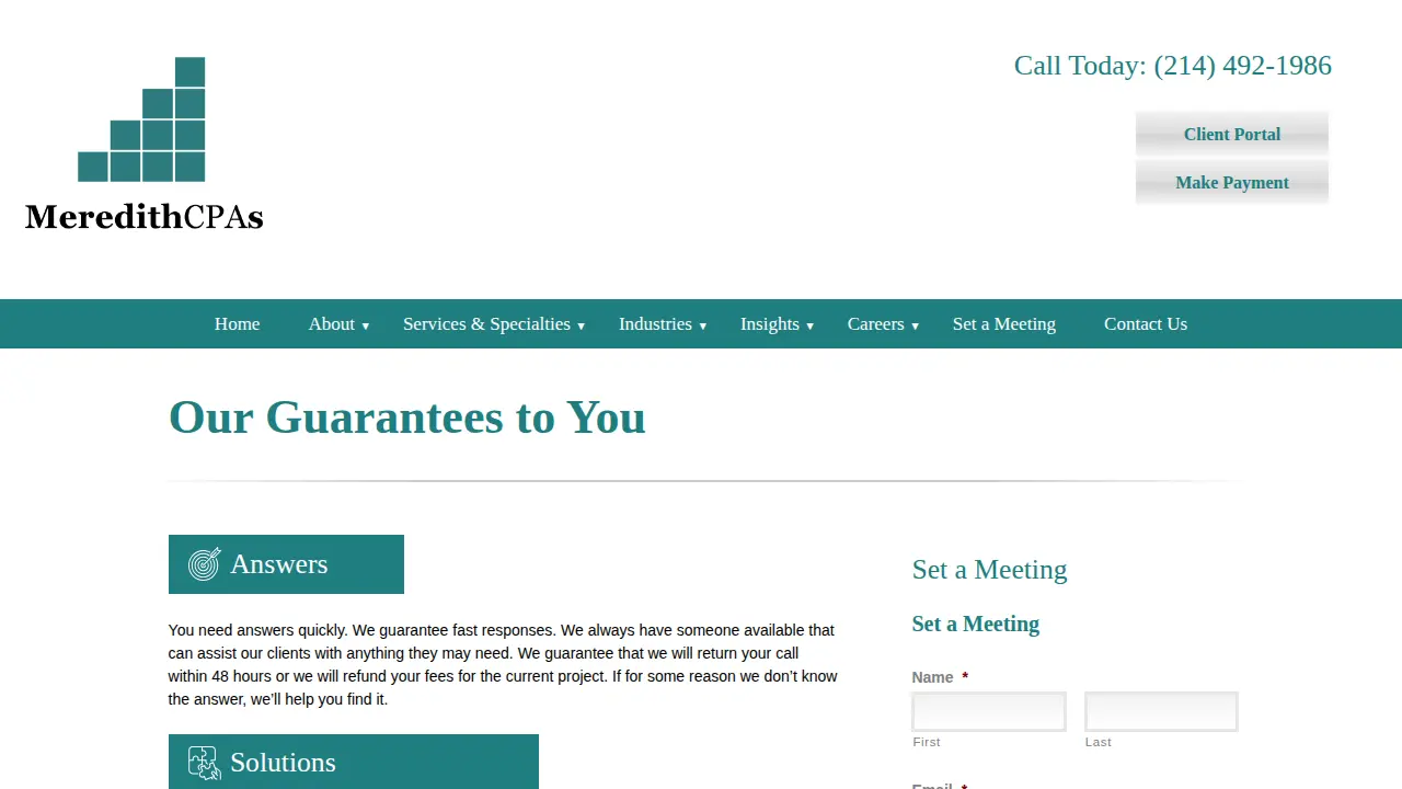 MeredithCPAs page