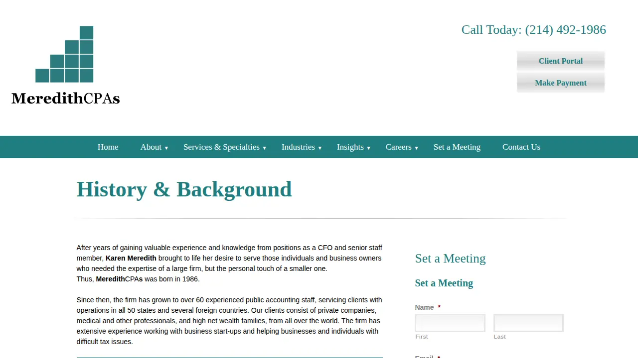 MeredithCPAs page