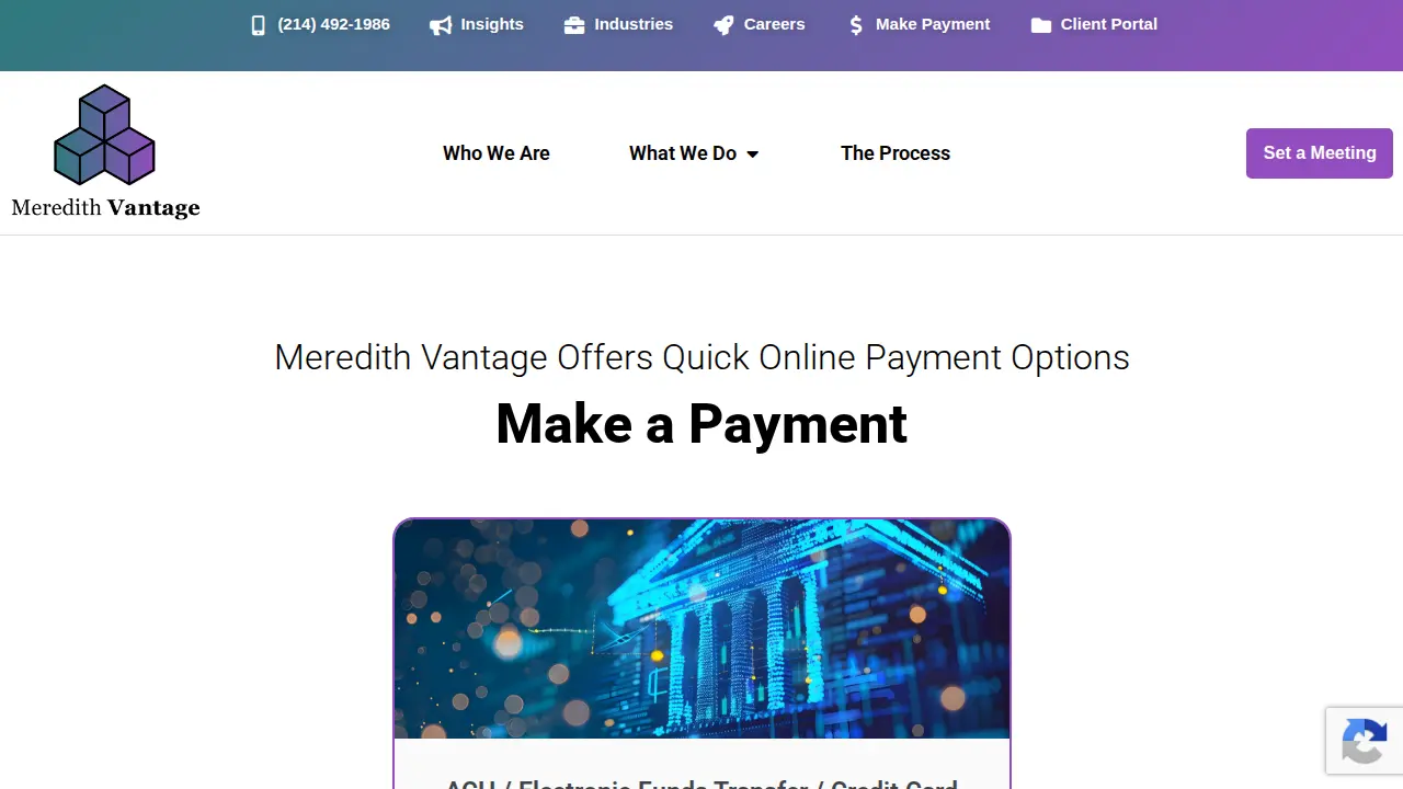 Meredith Vantage page