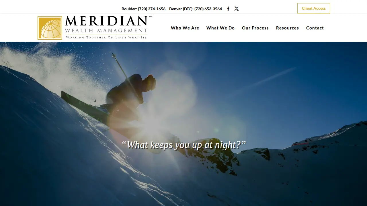 Meridian Wealth Management page