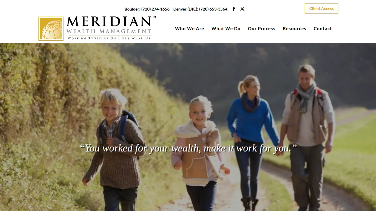 Meridian Wealth Management page