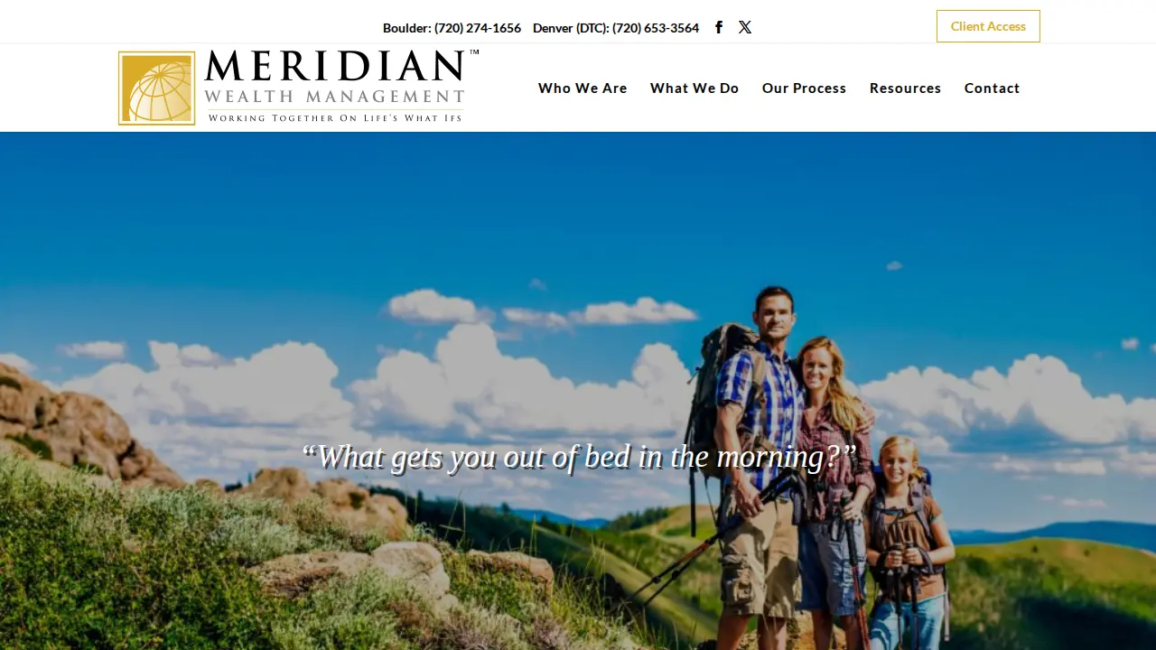 Meridian Wealth Management page