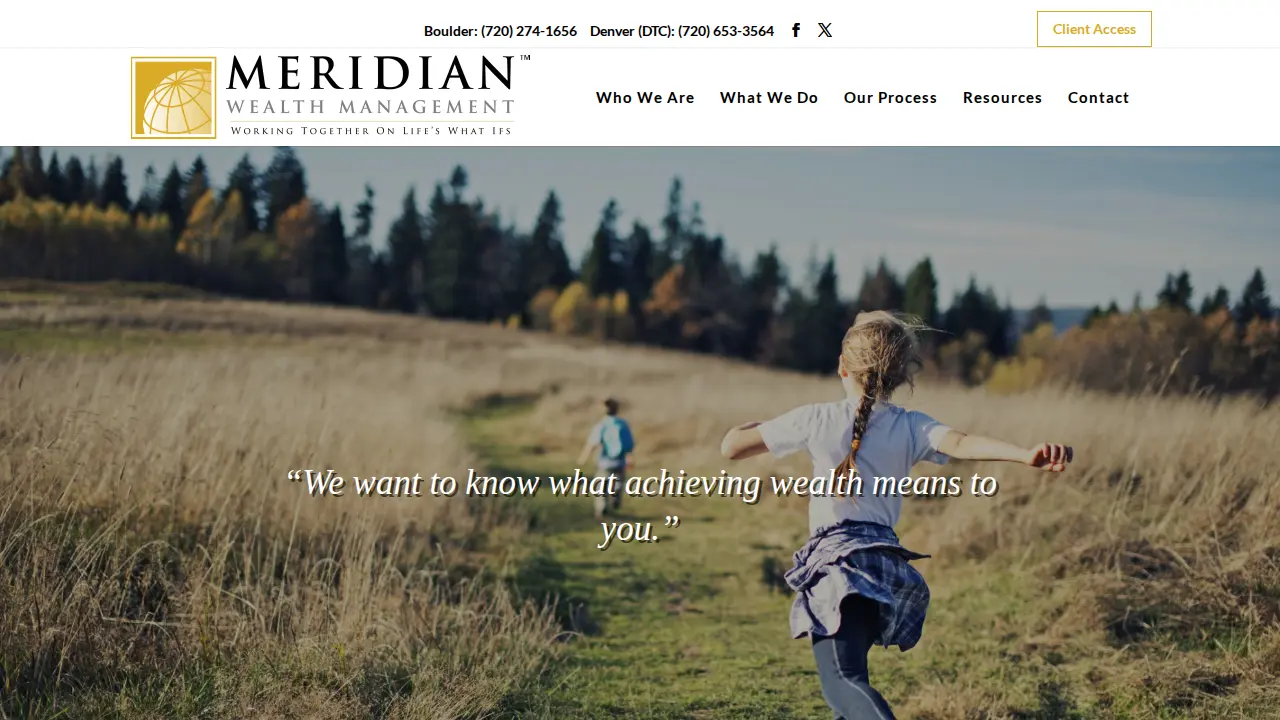 Meridian Wealth Management page