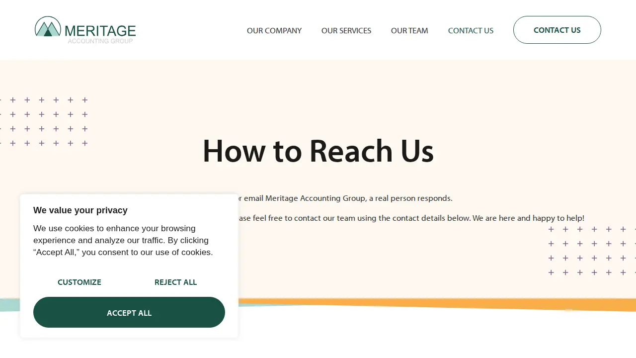 Meritage Accounting Group page