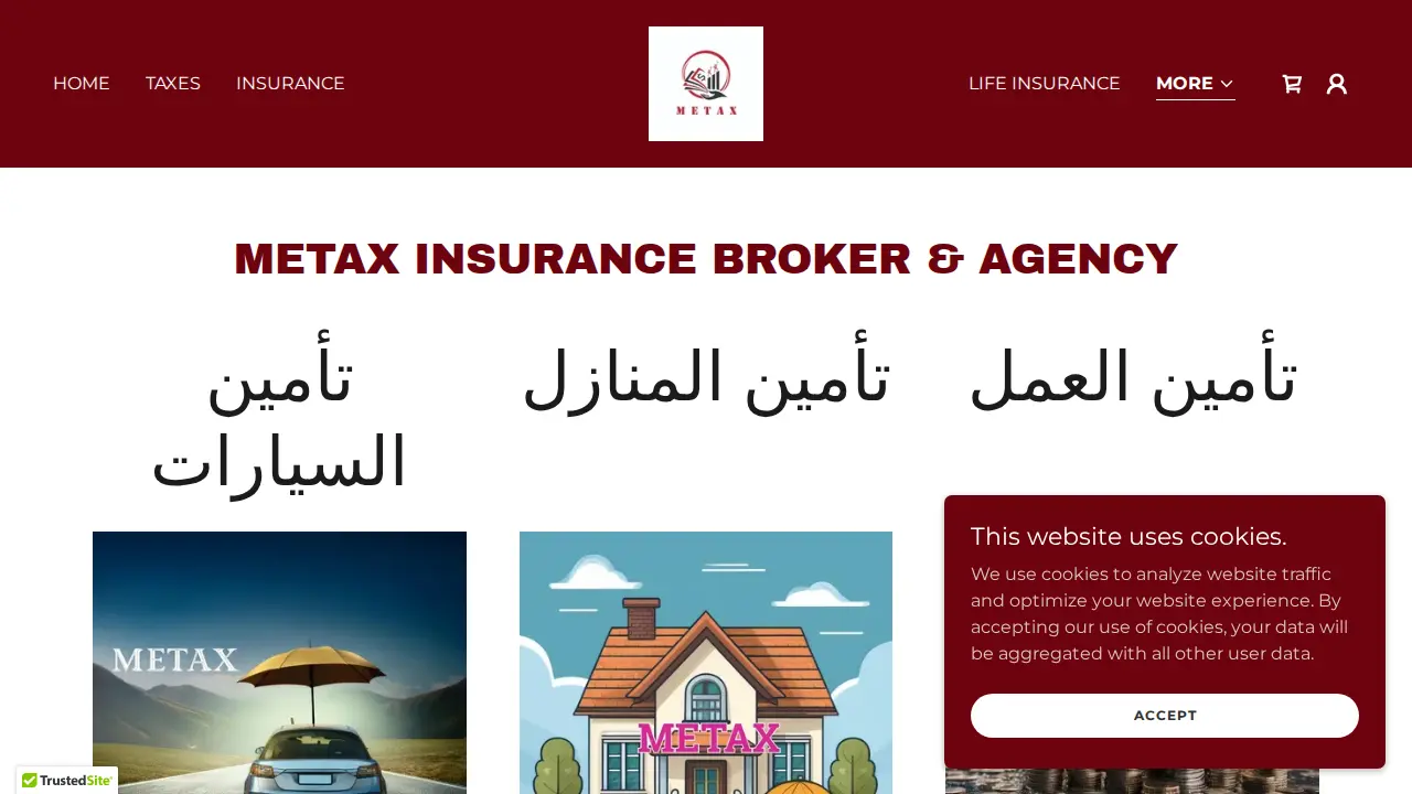 METAX Taxes & Insurance page