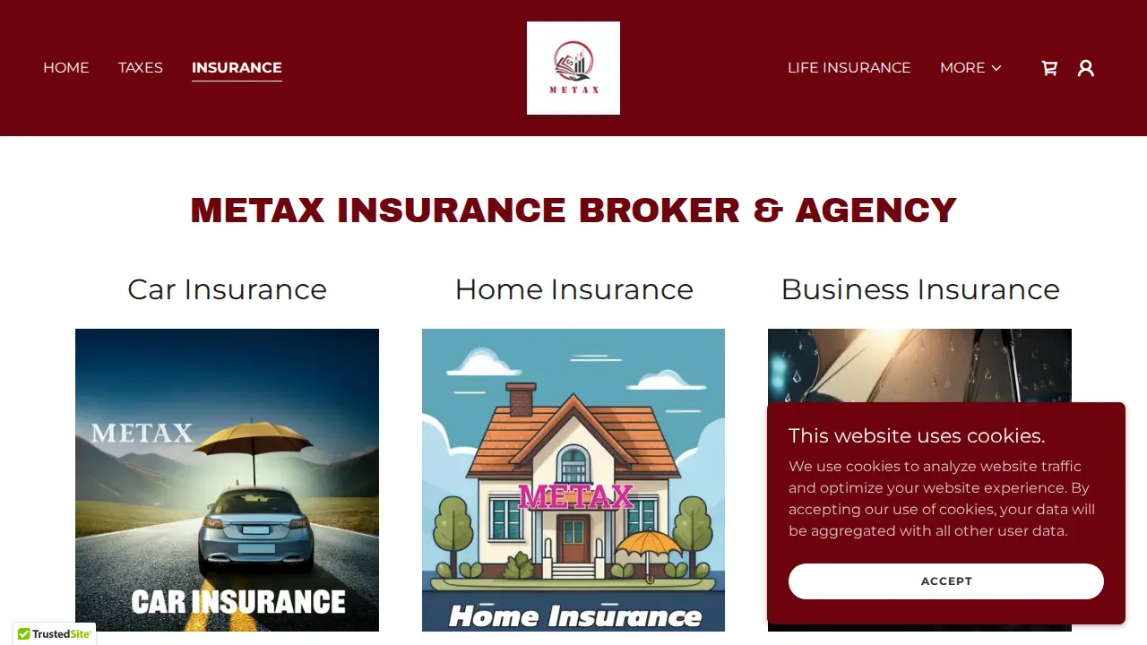 METAX Taxes & Insurance page