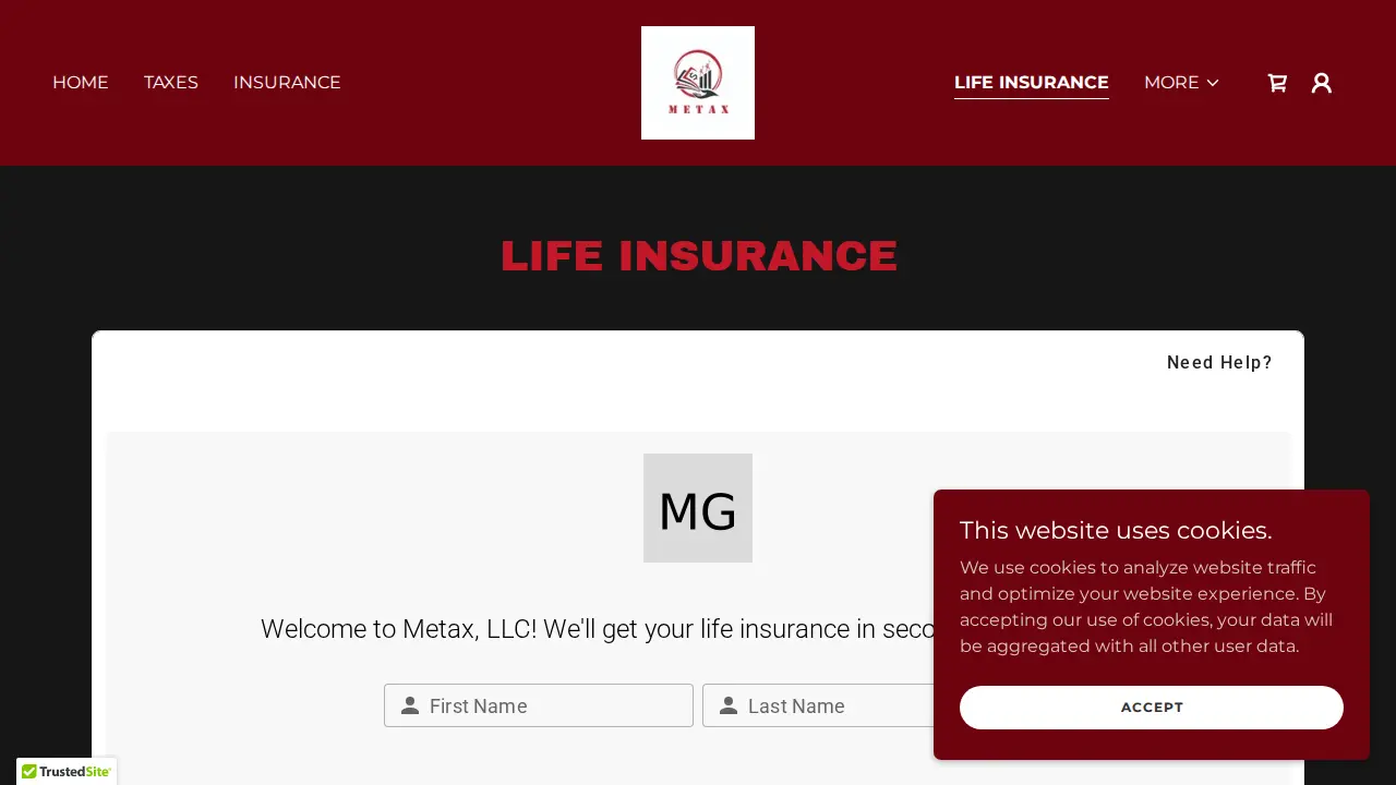 METAX Taxes & Insurance page