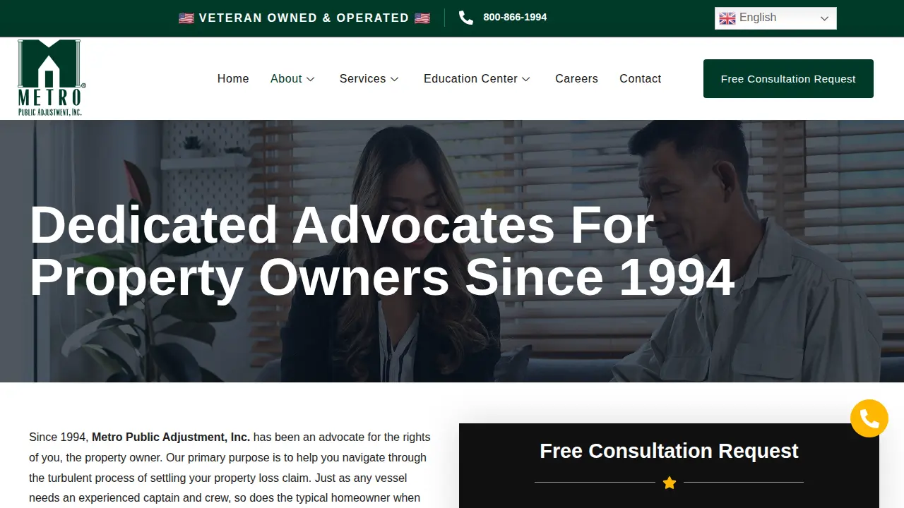 Metro Public Adjustment, Inc. page