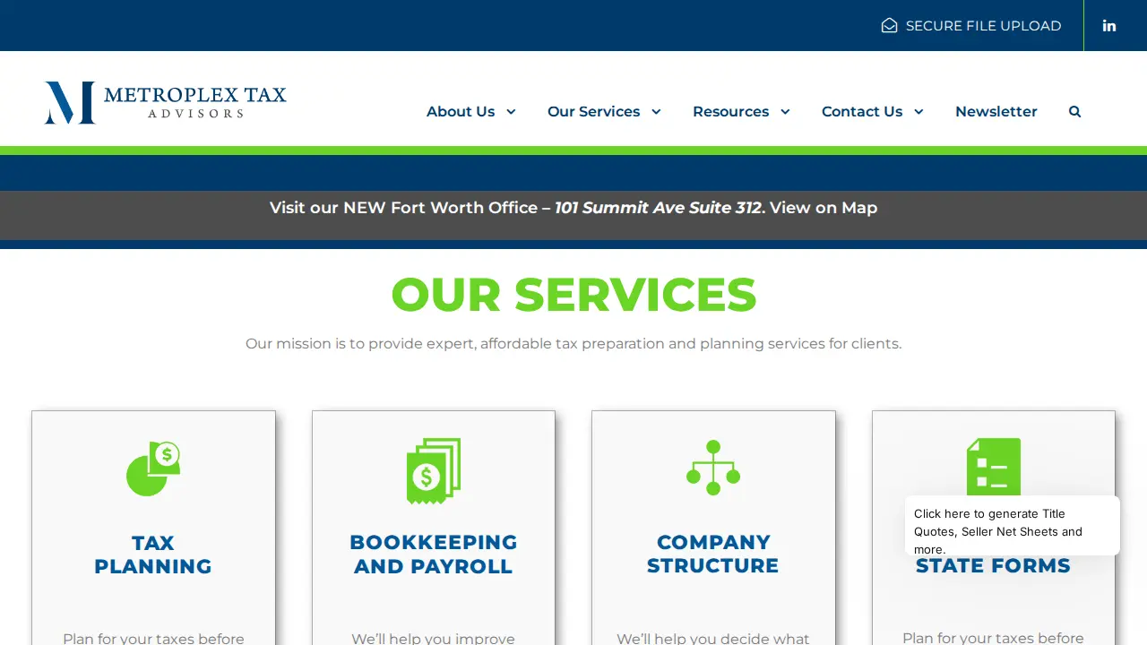 Metroplex Tax Advisors LLC.