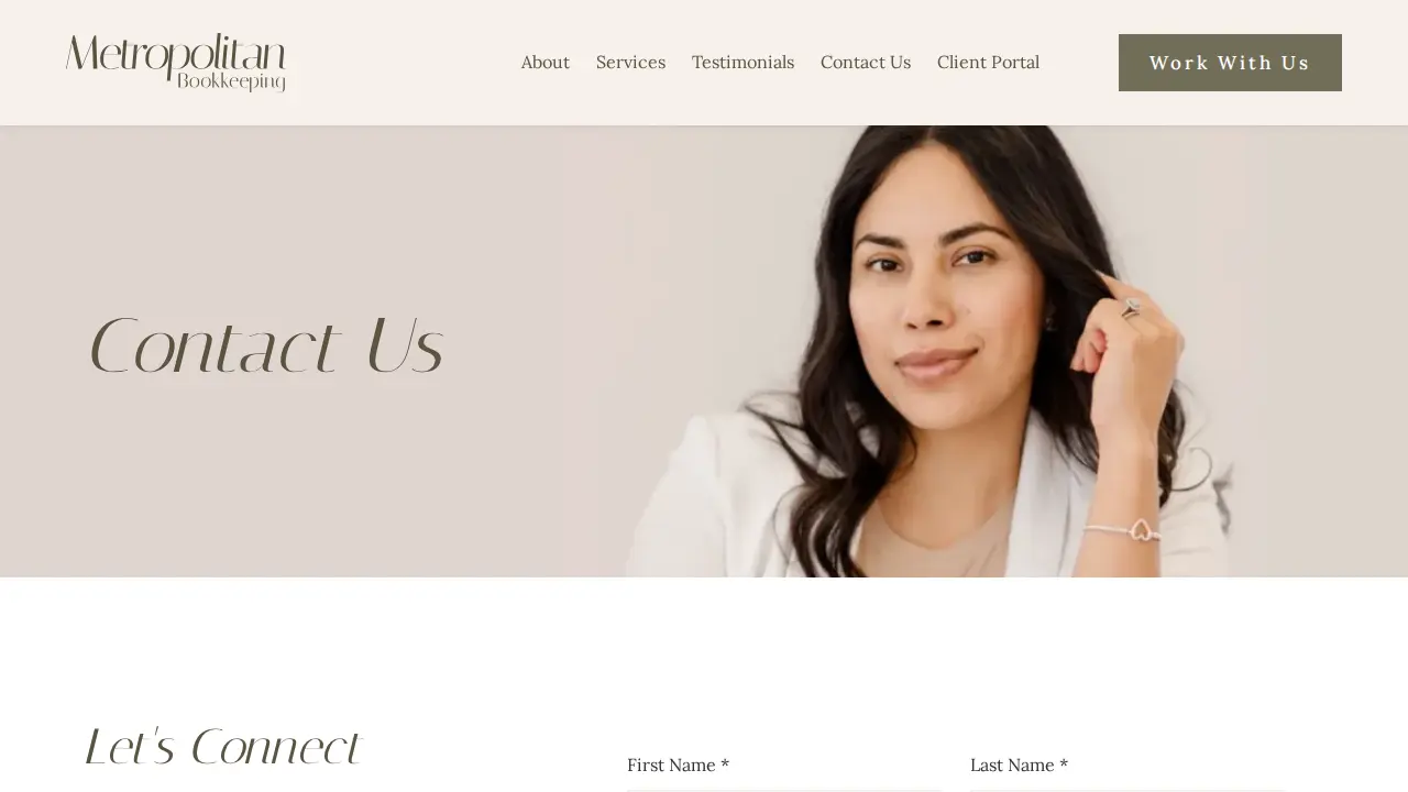 Metropolitan Bookkeeping page