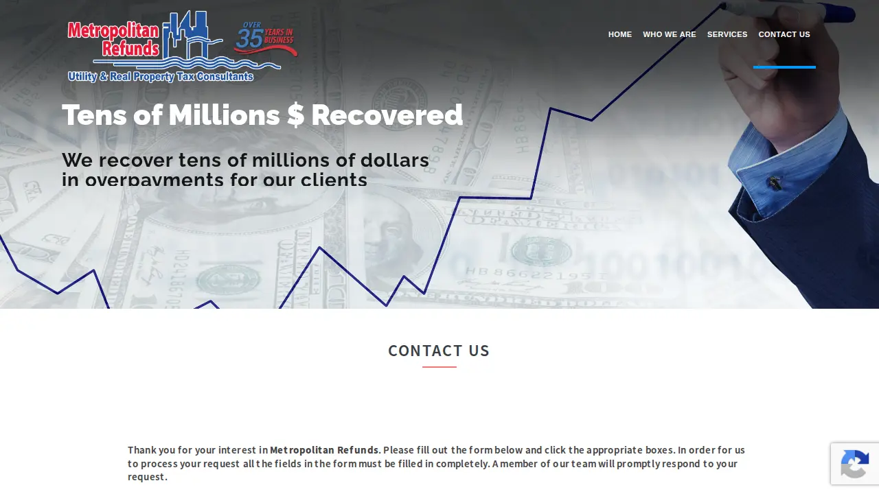 Metropolitan Refunds page
