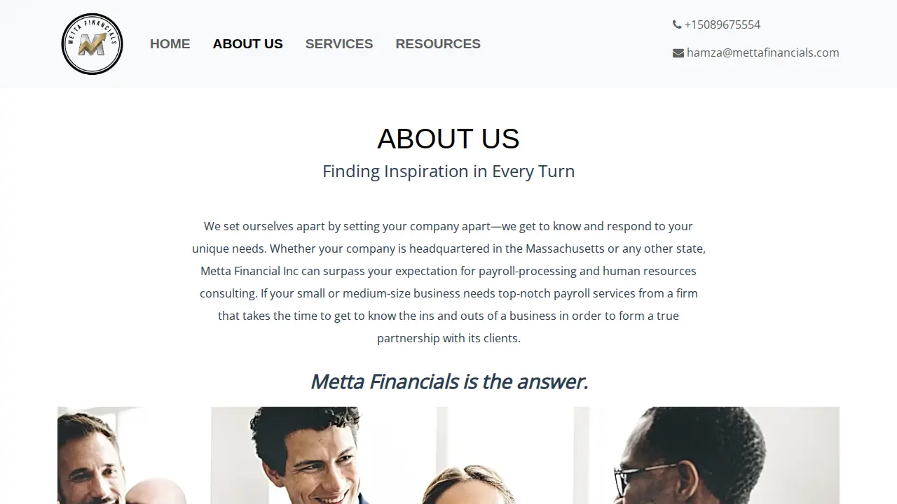 Metta Financials page