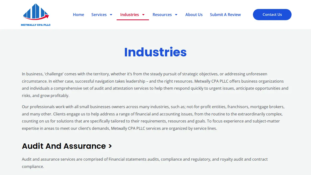 Metwally CPA PLLC page
