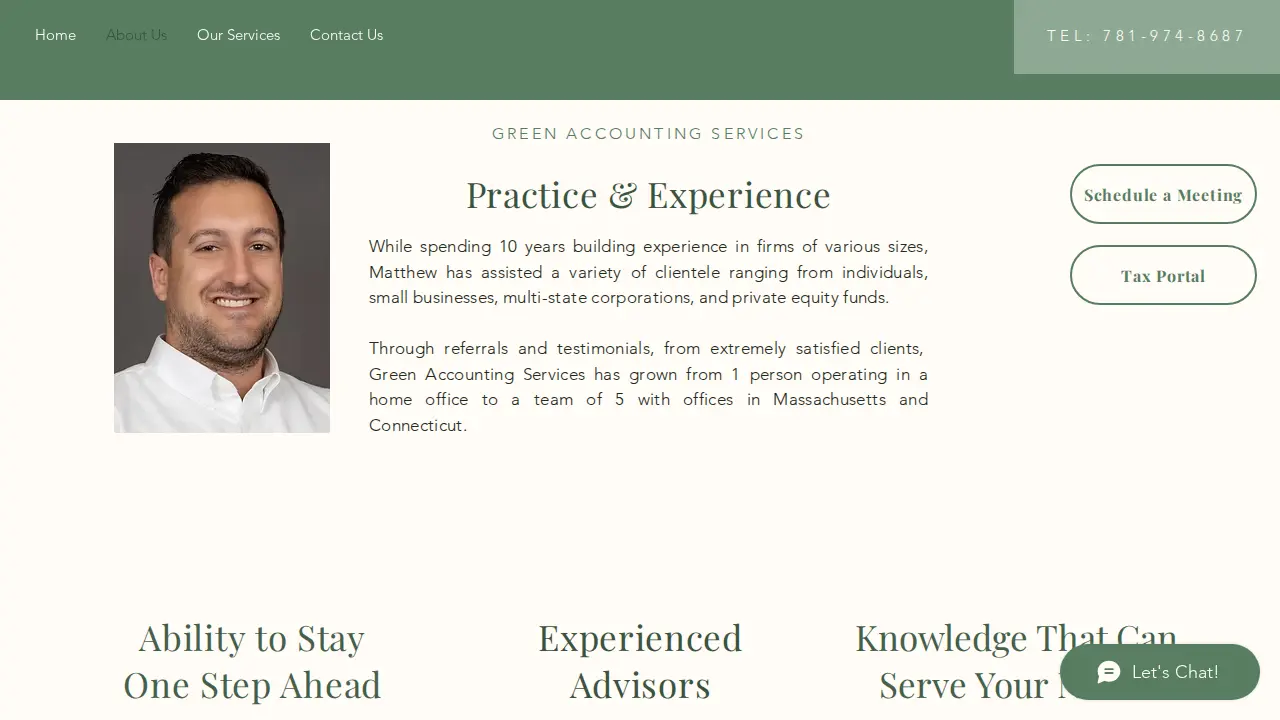 Green Accounting Services page