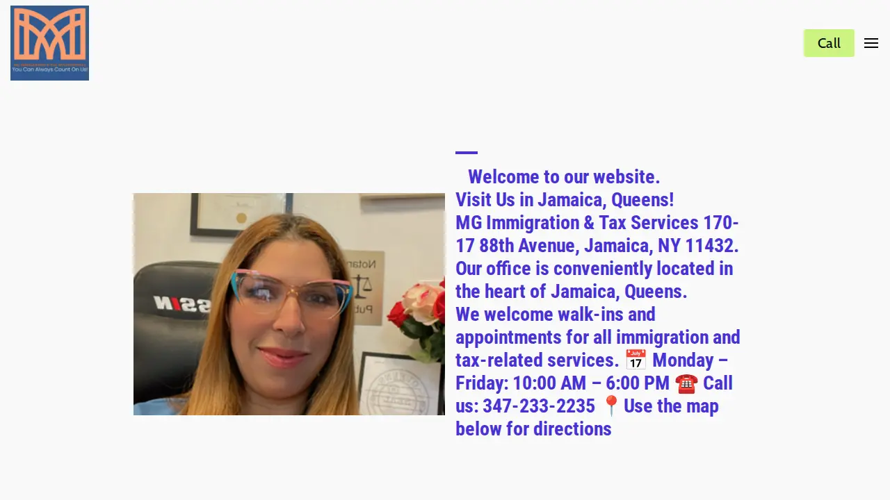 MG Immigration & Tax Services LLC page